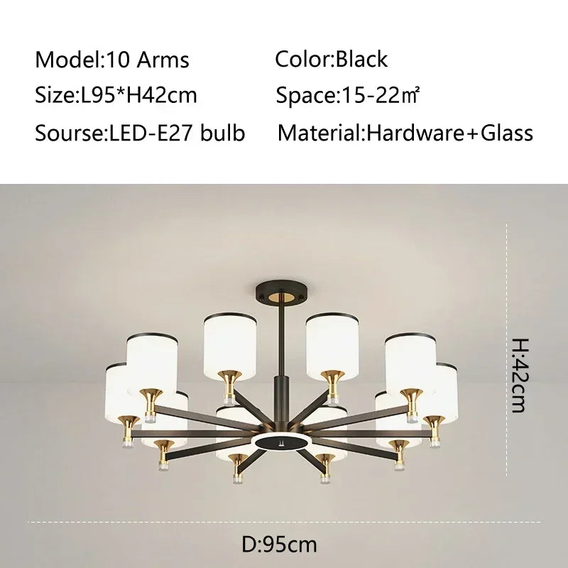 Axyaa Classical Trichromatic Chandelier for Home Lighting
