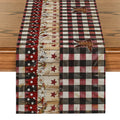 Axyaa Wood Grain Table Runner: Farmhouse Dining Decor for Holiday Parties & Home Tables