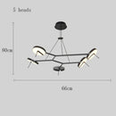 Axyaa Nordic Rocker Arm Chandelier - Modern Minimalist Living Room Lighting