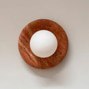 Axyaa Red Cave Stone Wall Lamp - Wabi Sabi Style for Home and Hotel Décor