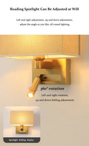 Axyaa Modern Adjustable Wall Sconce with LED Spotlight Rotation