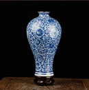 Axyaa Blue White Porcelain Flower Vase: Elegant Jingdezhen Ceramics Home Decor Craft