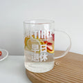 Axyaa 1000ml Glass Cups with Lid & Straw, Cute Coffee Mugs, Big Drinkware