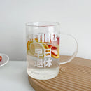 Axyaa Glass Cups with Lid & Straw - Cute Big Drinkware for Coffee, Water, Tea, Juice