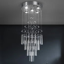 Axyaa Crystal LED Pendant Chandelier for Modern Stairs – Luxe Ceiling Lighting