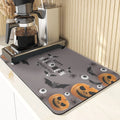Axyaa Pumpkin Pattern Kitchen Absorbent Drying Mat & Cup Mats