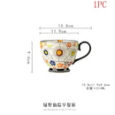 Axyaa Retro Double Ear Ceramic Bowls Set for Household Dining