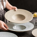 Axya Stone Pattern Ceramic Dinner Plate Set of 4