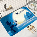 Axyaa Home Christmas New Year Decor Door Mat Bedroom Kitchen Floor Carpet