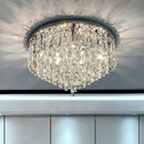 Axyaa Crystal Round Ceiling Light: Modern Minimalist LED Fixture for Master Bedroom
