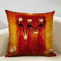 Axyaa African National Style Linen Cushion Cover 45x45cm for Sofa Decor and Artistic Home Decor