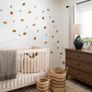 Nordic Orange Fruit Boho Wall Sticker for Kids Bedroom by Axyaa