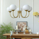 Axyaa Glass Chandelier Pendant Light for Elegant Living & Dining Room Decor