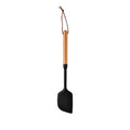Axyaa Black Silicone Wooden Handle Kitchen Utensils Set