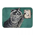 Axyaa Black Cat Bathroom Toilet Mat 40x60cm