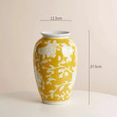 Axyaa Chinese-Style Retro Blue and White Porcelain Vase - Home Decoration Accessory