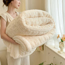 Axyaa Winter Warm Coral Fleece Jacquard Blanket