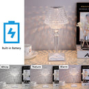 Axyaa Acrylic Crystal LED Table Light: Transparent Prism Night Lights for Bedroom Decor