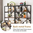 Axyaa 71" Industrial Wood Open Bookshelf Shelving Unit Organizer Rack