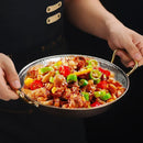 Axya Stainless Steel Crayfish Plate Seafood Rice Pot & Stew Pot for Spanish Recipes