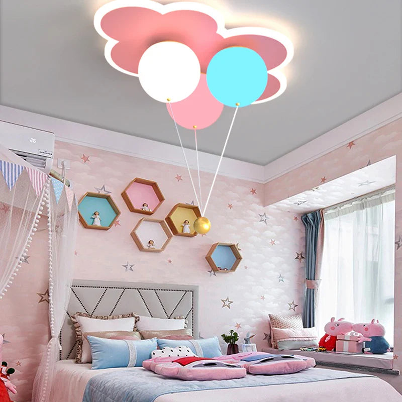 Axyaa Colorful Acrylic Balloon Kids Ceiling Chandelier with Remote Control