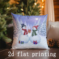 Axyaa Christmas Animal & Snowman Pillowcases - Cute Sofa Bedroom Car Cushion Cover