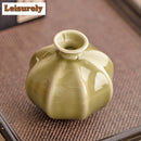 Axyaa Yaozhou Kiln Lantern Vase Green Plant Pot Tea set Home Decor Craft