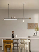 Axyaa Modern Minimalist Chandelier: High Level Decorative Lighting for Dining Room, Kitchen & Bar Counter
