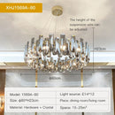 Axyaa Crystal Chandelier: Elegant LED Pendant Light for Luxury Dining Living Kitchen Bedroom