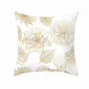 Axyaa Gold Plant Polyester Pillow Case for Home Decor