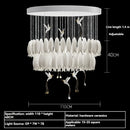 Axyaa Crystal Flower Chandelier for Stairway Loft, Villa, Hotel Lobby