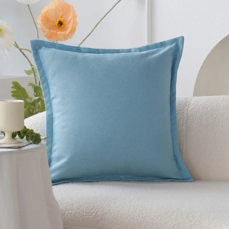 Axyaa Summer Plain Cushion Cover Ultra Soft Pillowcase for Cozy Home Decor