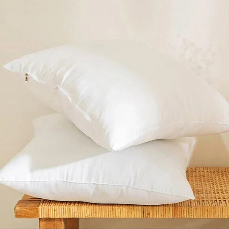 Axyaa White Square Throw Pillow Insert - Hypoallergenic Decorative Sham Stuffer