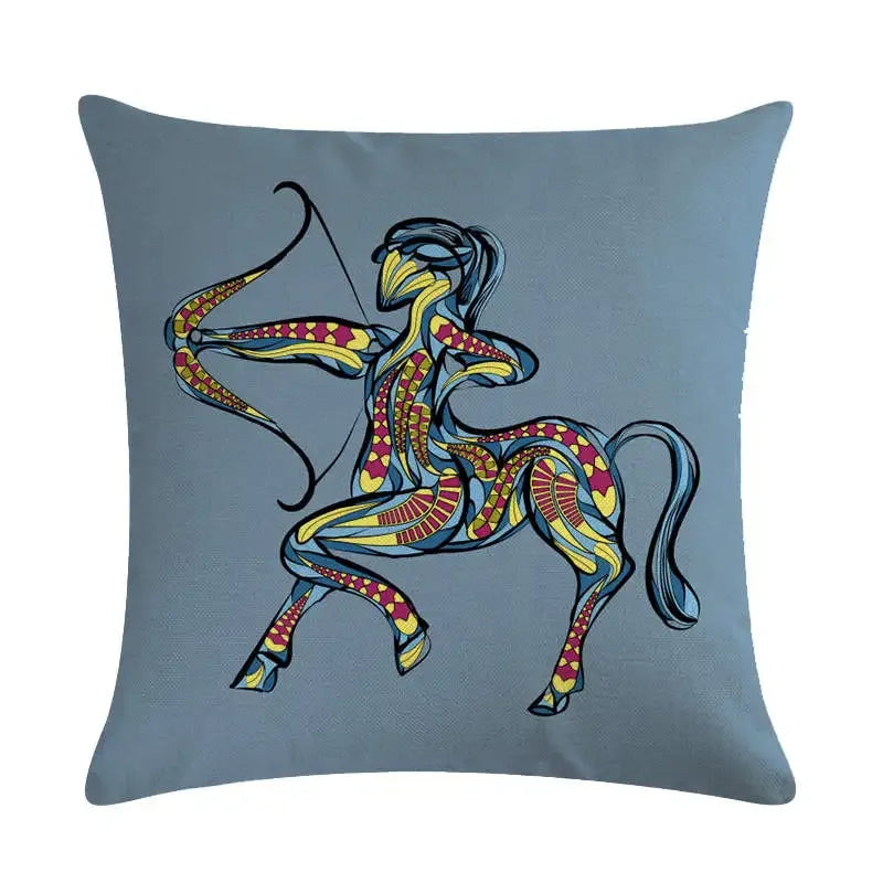Gemini Libra Taurus Pillow Case by Axyaa: Linen Sofa Car Decorative Cover