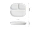 Axyaa Solid Color Ceramic Dinner Plates Set 3Grid Eco-friendly Kitchen Tableware