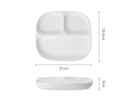 Axyaa Solid Color Ceramic Dinner Plates Set 3Grid Eco-friendly Kitchen Tableware