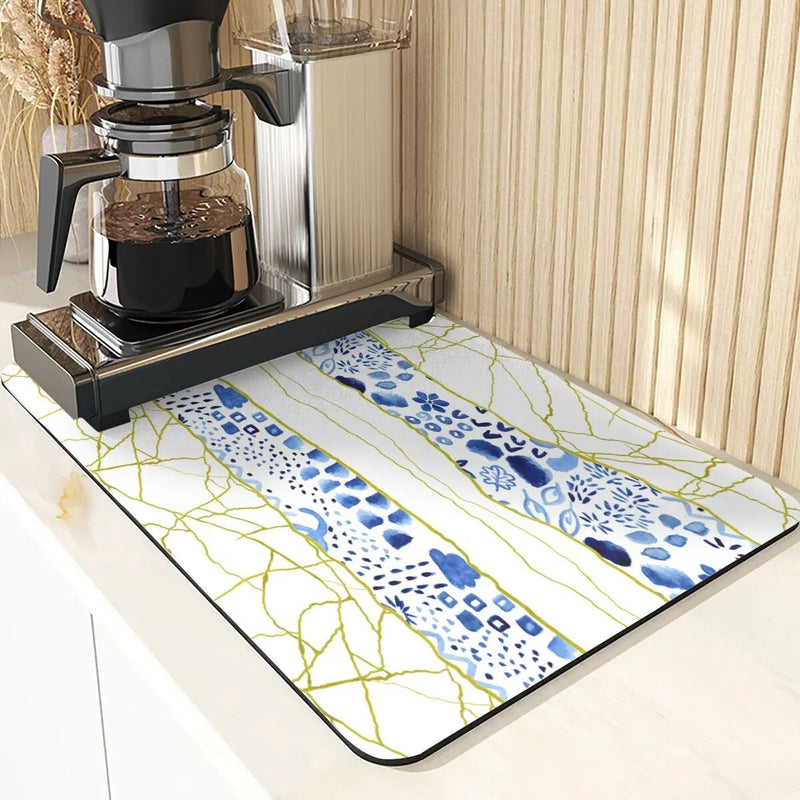 Axyaa Wave Pattern Silicone Coasters - Kitchen Decor & Drying Mat