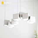 Axyaa Cube LED Chandelier for Modern Living Room Kitchen Dining Lighting