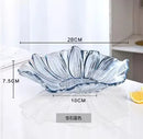 Axyaa Melon Seed & Fruit Plate Set on Crystal Glass Coffee Table