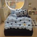 Axyaa Butterfly Knot Yarn Embroidery Duvet Cover Set, Soft Comfortable Bedding Collection