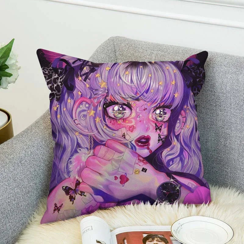 Axyaa Art Decor Pillow Cover 45x45 for Home & Car Decor