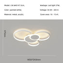 Axyaa Modern Circles LED Dimmable Chandelier: Minimalist Nordic Lighting for Bedroom and Living Room