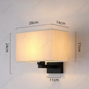 Axyaa LED Fabric Lampshade Aluminum Base Wall Lamp for Home Living Room & Bedroom