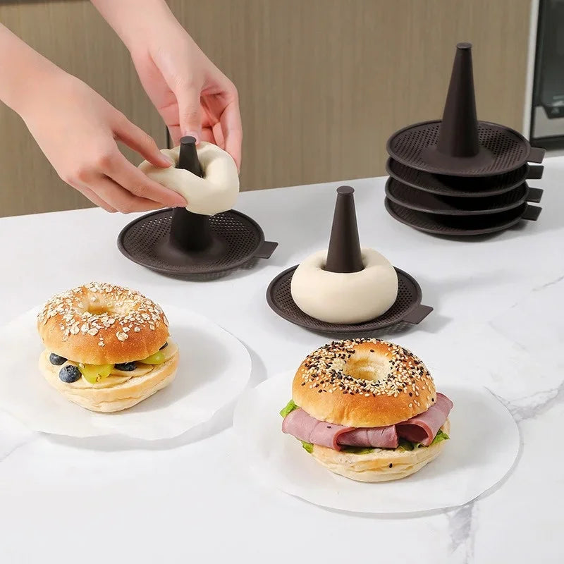 Axyaa Silicone Conical Baking Mold for Bread Bagels Cake Mousse Pans