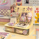 Axyaa Kawaii Hook Drawer Small Card Stand Display & Storage Rack for Idol Collectibles