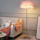 Modern Ostrich Feather LED Floor Lamp by Axyaa | Bedroom Bedside & Living Room Stand Lights