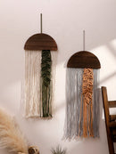 Axyaa Macrame Tapestry Wall Hanging Tassel Yarn Art for Bedroom Living Room
