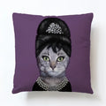 Axyaa Cartoon Animal Linen Pillowcase for Home Sofa Decor