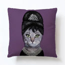 Axyaa Cartoon Animal Linen Pillowcase for Home Sofa Decor
