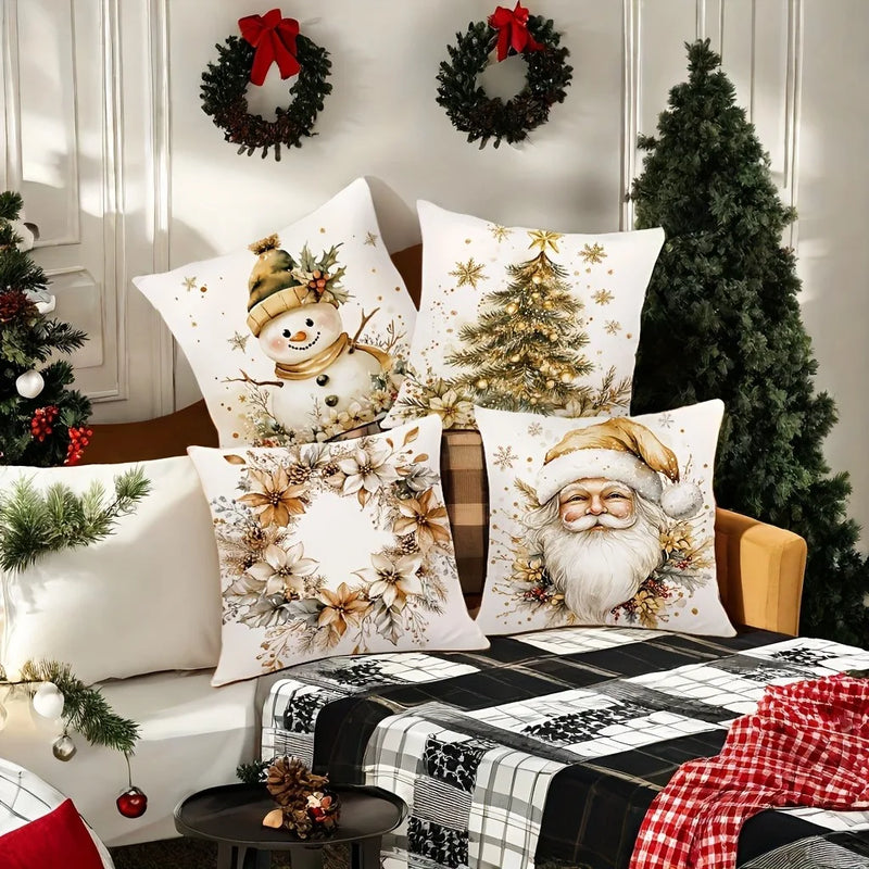 Axyaa Christmas Pillowcase Set for Festive Home Decor